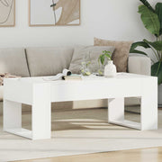 Salontafel 110x50x41 cm wit bewerkt hout