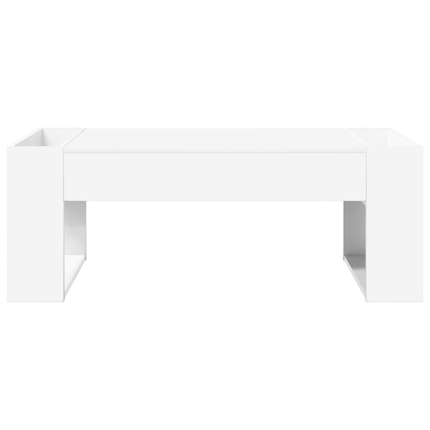 Salontafel Wit 110 x 50 x 41 cm Bewerkt hout