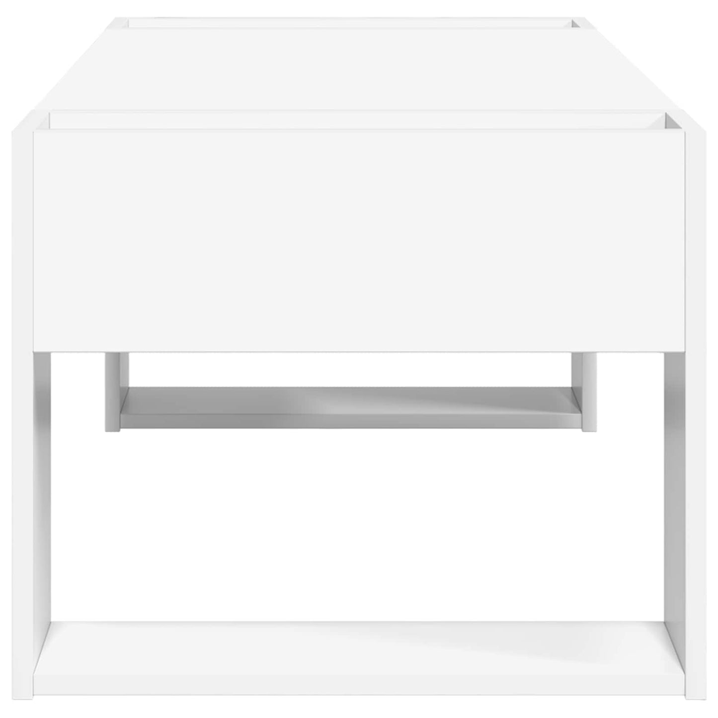 Salontafel Wit 110 x 50 x 41 cm Bewerkt hout