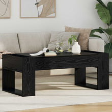 Salontafel Zwart Eiken 110 x 50 x 41 cm Bewerkt hout