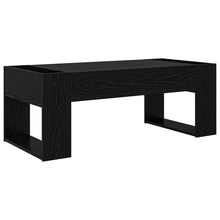 Salontafel Zwart Eiken 110 x 50 x 41 cm Bewerkt hout