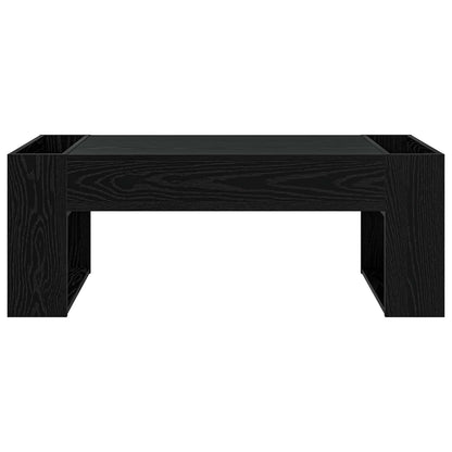 Salontafel Zwart Eiken 110 x 50 x 41 cm Bewerkt hout