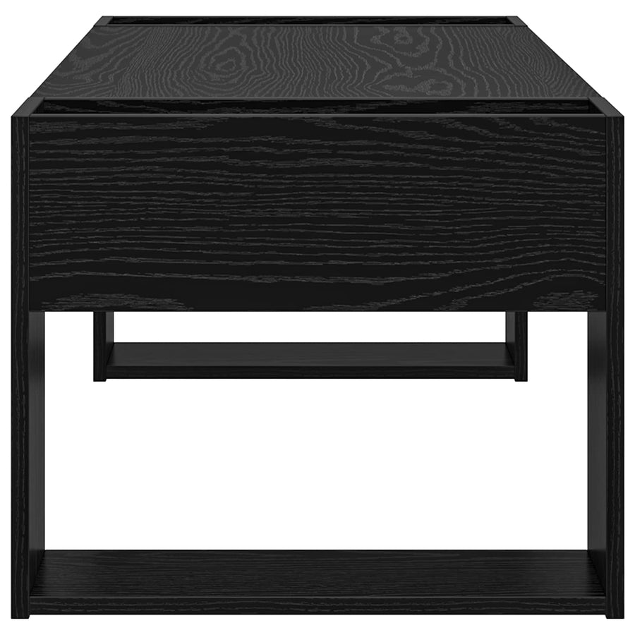 Salontafel Zwart Eiken 110 x 50 x 41 cm Bewerkt hout