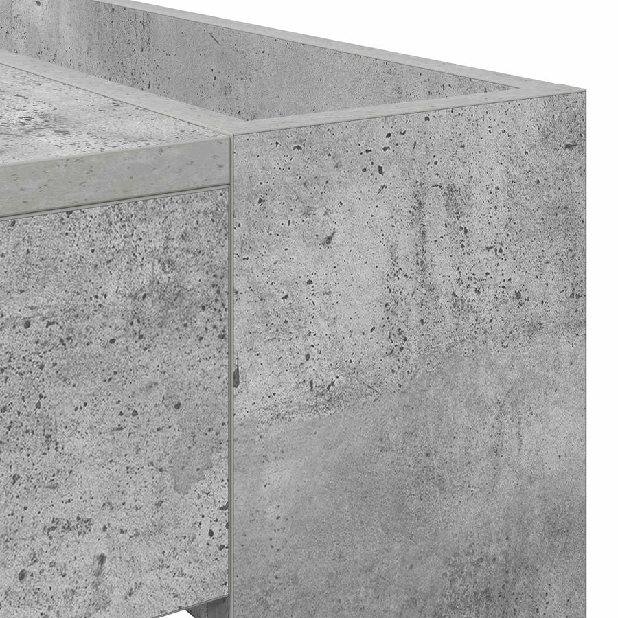 Salontafel Beton Grijs 110 x 50 x 41 cm Bewerkt hout