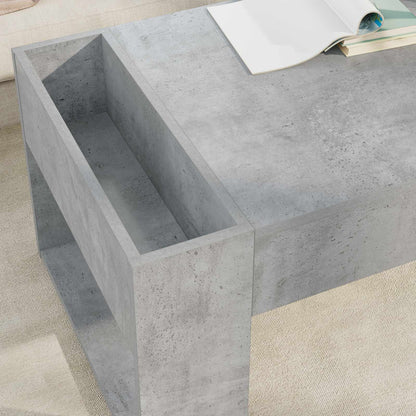 Salontafel Beton Grijs 110 x 50 x 41 cm Bewerkt hout