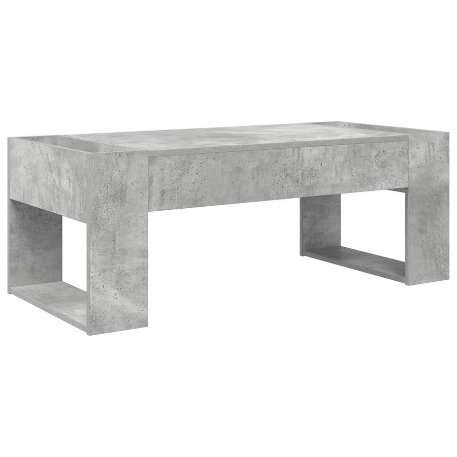 Salontafel Beton Grijs 110 x 50 x 41 cm Bewerkt hout