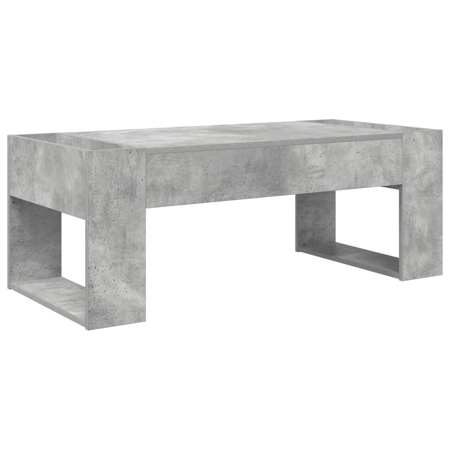 Salontafel Beton Grijs 110 x 50 x 41 cm Bewerkt hout