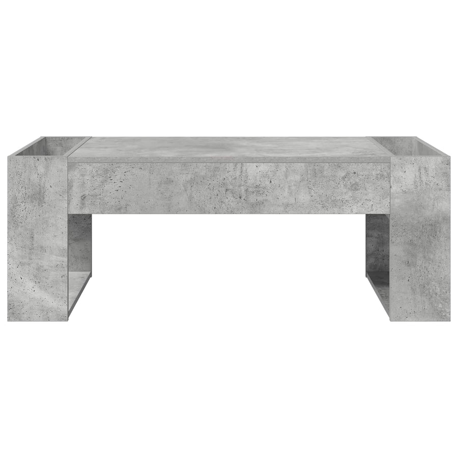 Salontafel Beton Grijs 110 x 50 x 41 cm Bewerkt hout
