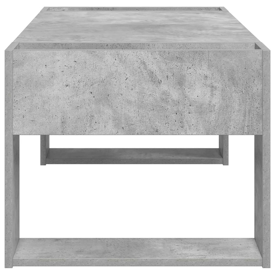 Salontafel Beton Grijs 110 x 50 x 41 cm Bewerkt hout