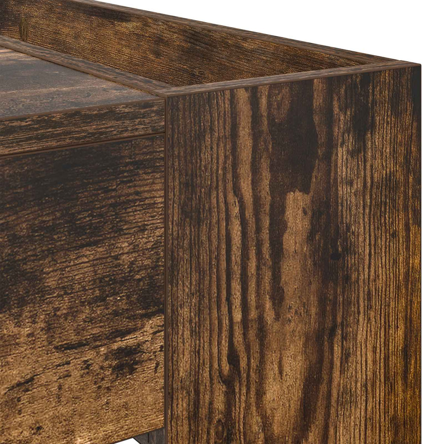 Salontafel Gerookt eiken 110 x 50 x 41 cm Bewerkt hout