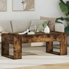 Salontafel 110x50x41 cm gerookt eiken bewerkt hout