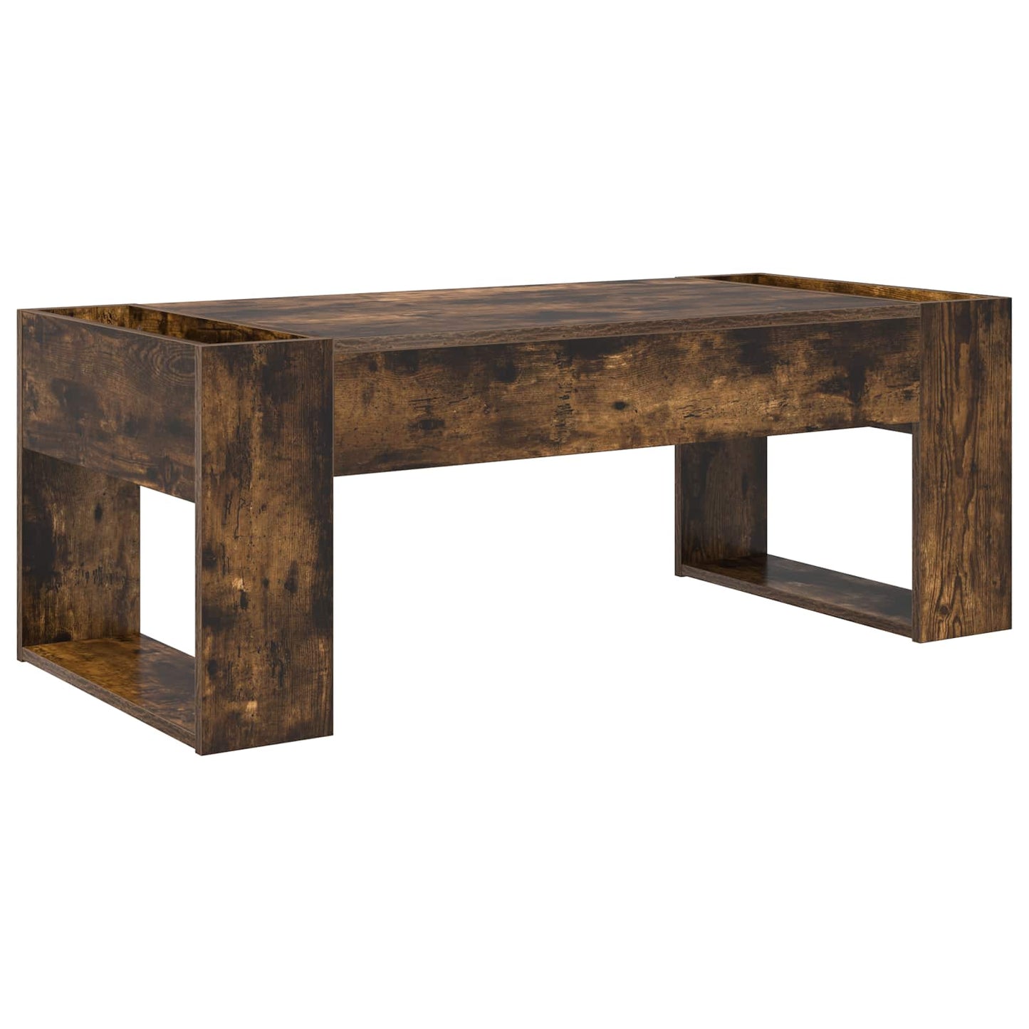 Salontafel Gerookt eiken 110 x 50 x 41 cm Bewerkt hout