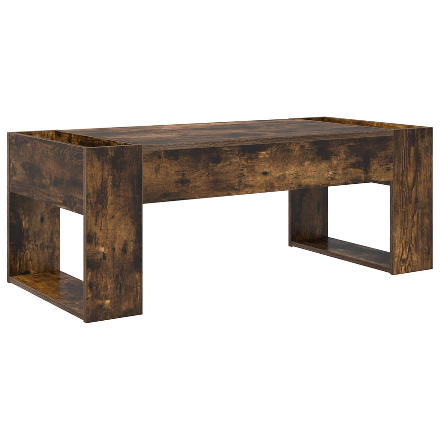 Salontafel Gerookt eiken 110 x 50 x 41 cm Bewerkt hout