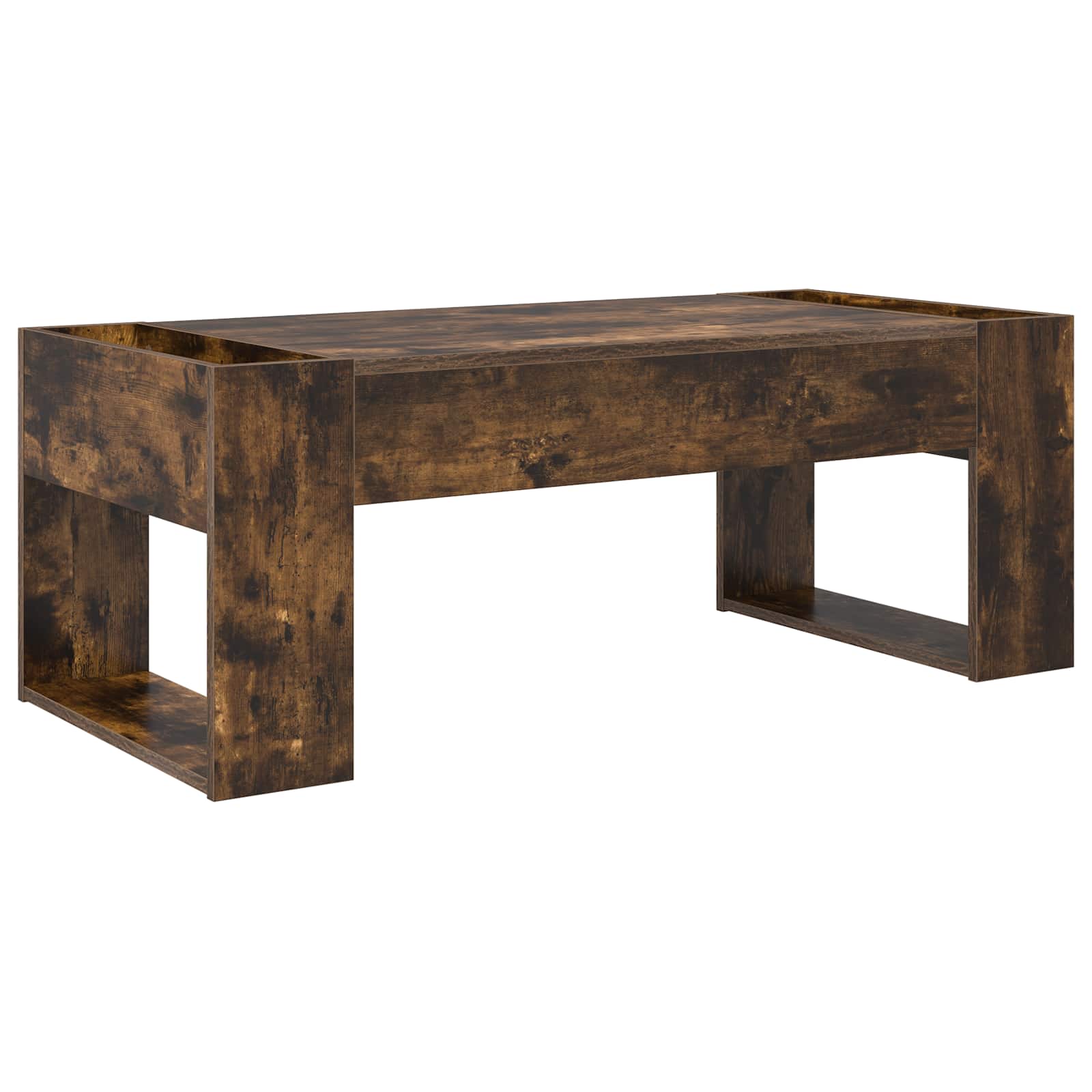 Salontafel Gerookt eiken 110 x 50 x 41 cm Bewerkt hout