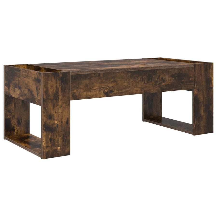 Salontafel Gerookt eiken 110 x 50 x 41 cm Bewerkt hout