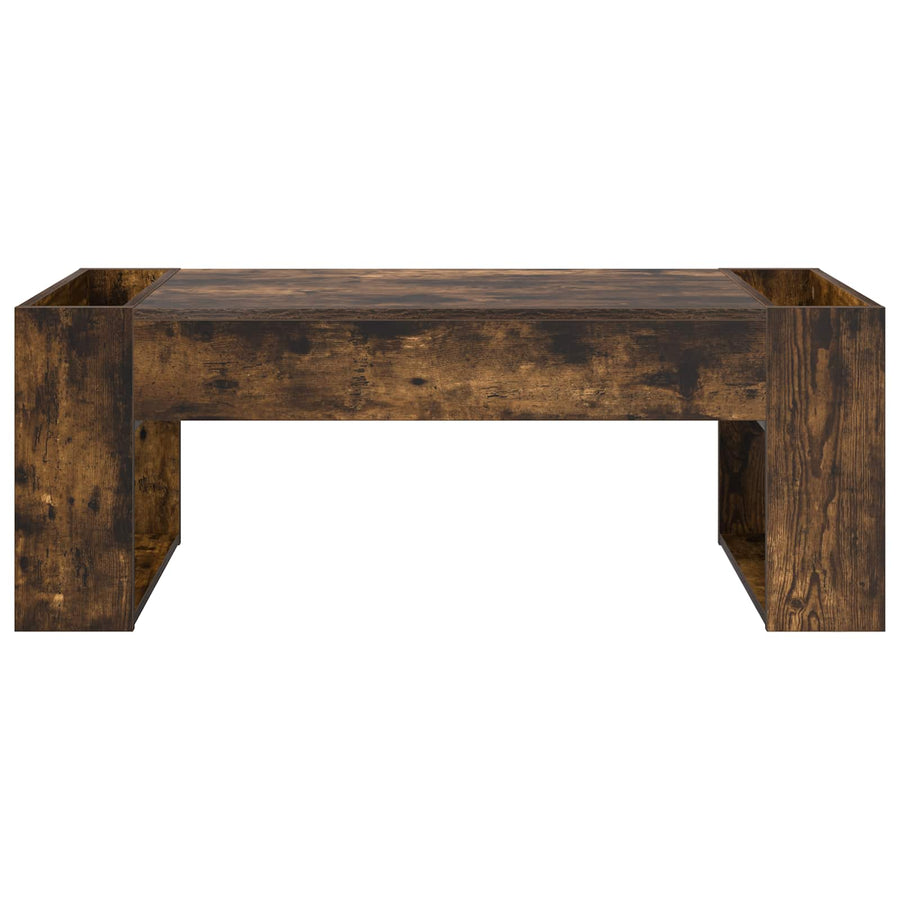 Salontafel Gerookt eiken 110 x 50 x 41 cm Bewerkt hout
