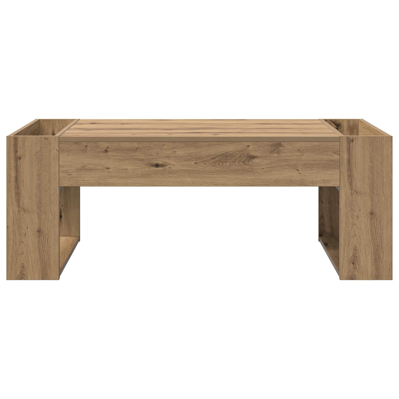 Salontafel Artisan Eiken 110 x 50 x 41 cm Bewerkt hout