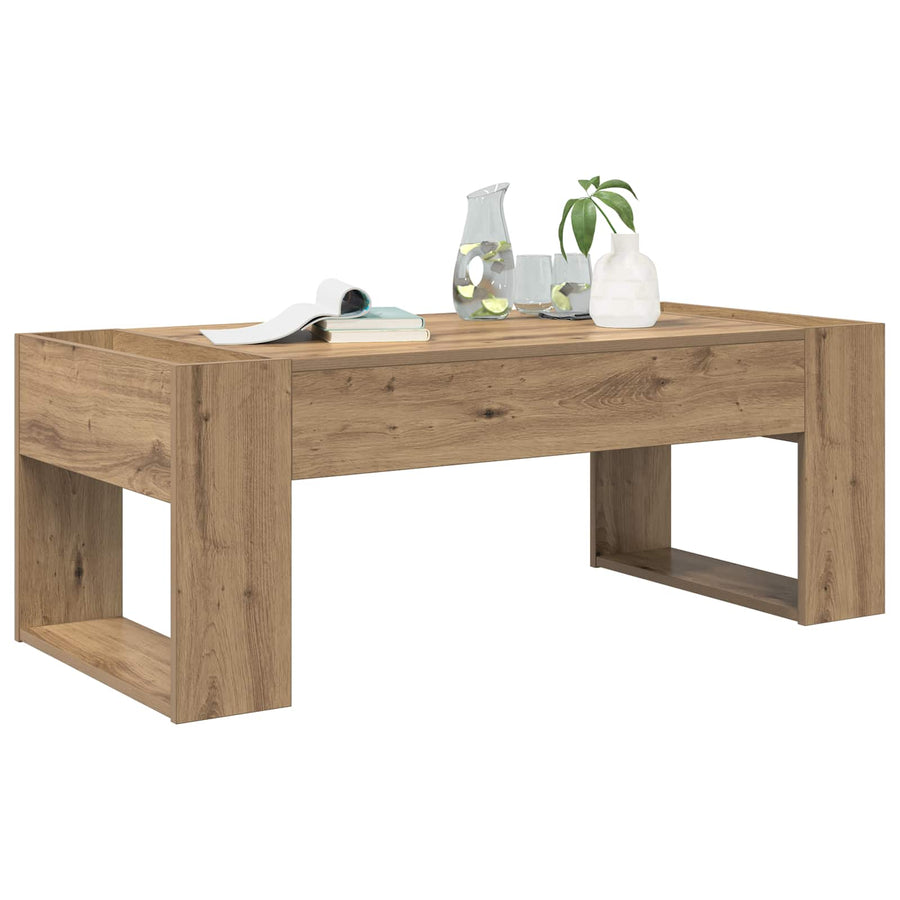 Salontafel Artisan Eiken 110 x 50 x 41 cm Bewerkt hout