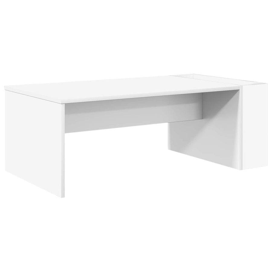 Salontafel Wit 95 x 50 x 34 cm Bewerkt hout