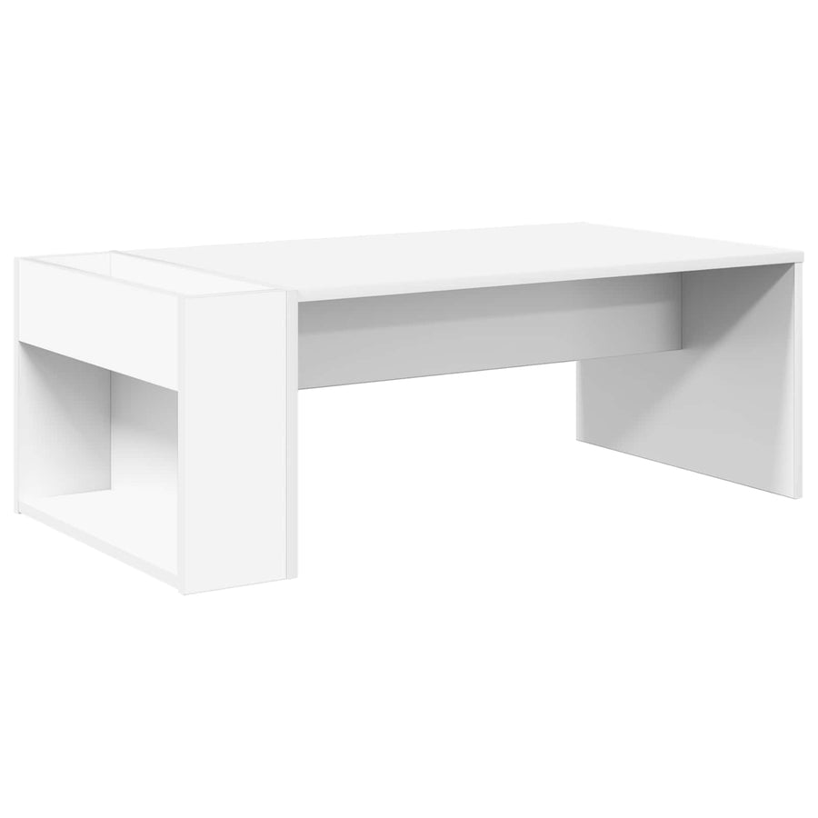 Salontafel Wit 95 x 50 x 34 cm Bewerkt hout