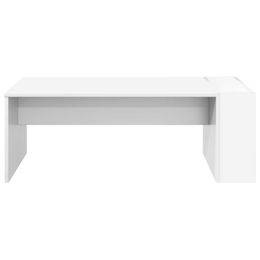 Salontafel Wit 95 x 50 x 34 cm Bewerkt hout