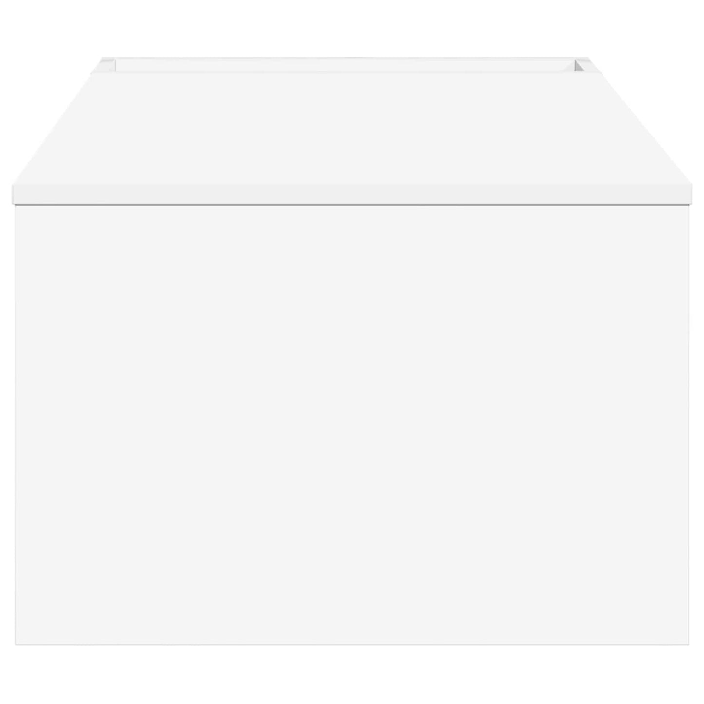 Salontafel Wit 95 x 50 x 34 cm Bewerkt hout