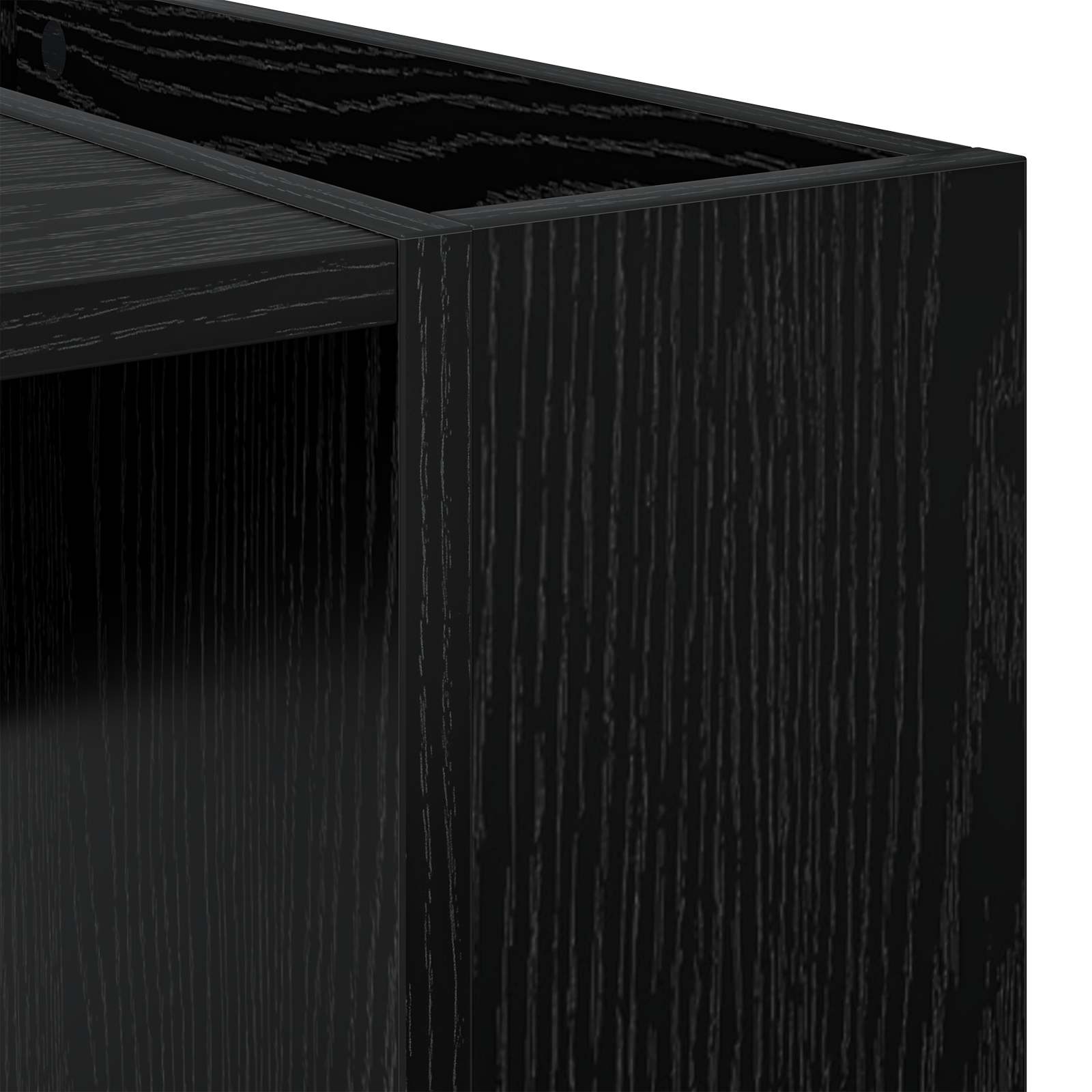 Salontafel Zwart Eiken 95 x 50 x 34 cm Bewerkt hout