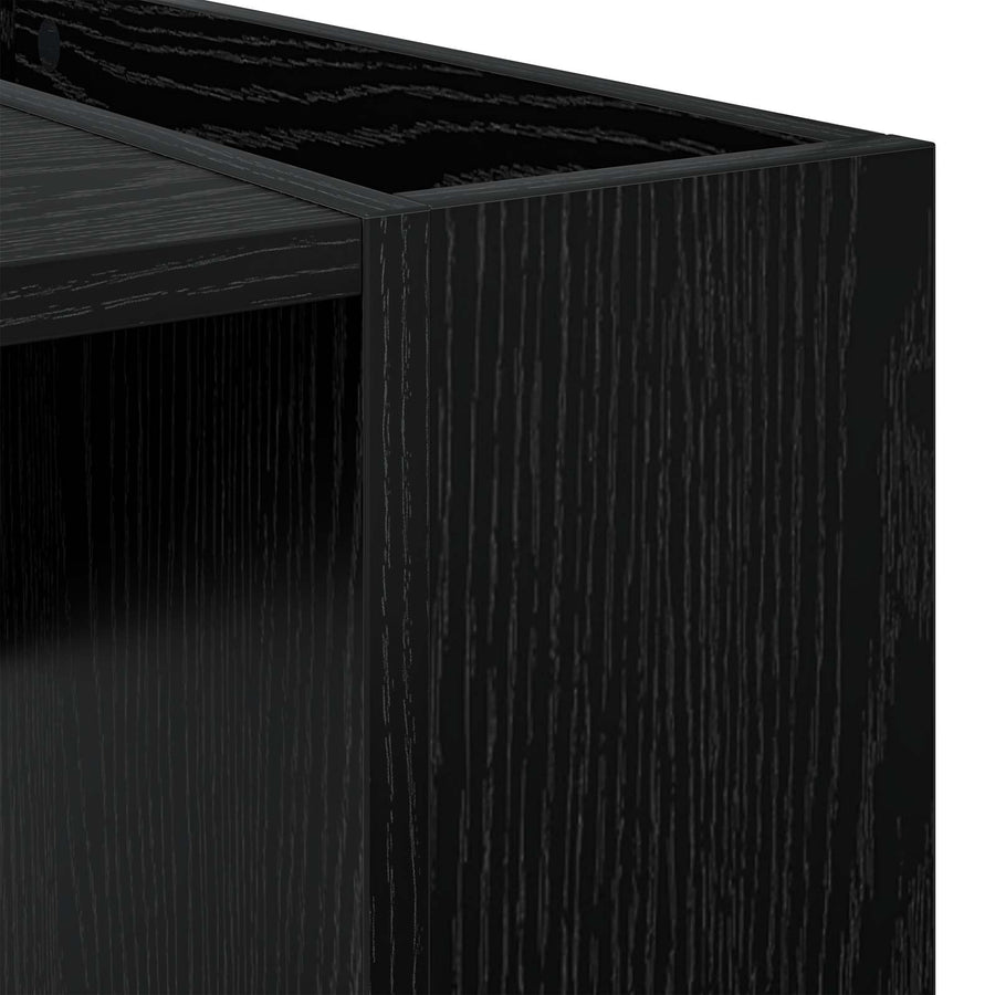 Salontafel Zwart Eiken 95 x 50 x 34 cm Bewerkt hout