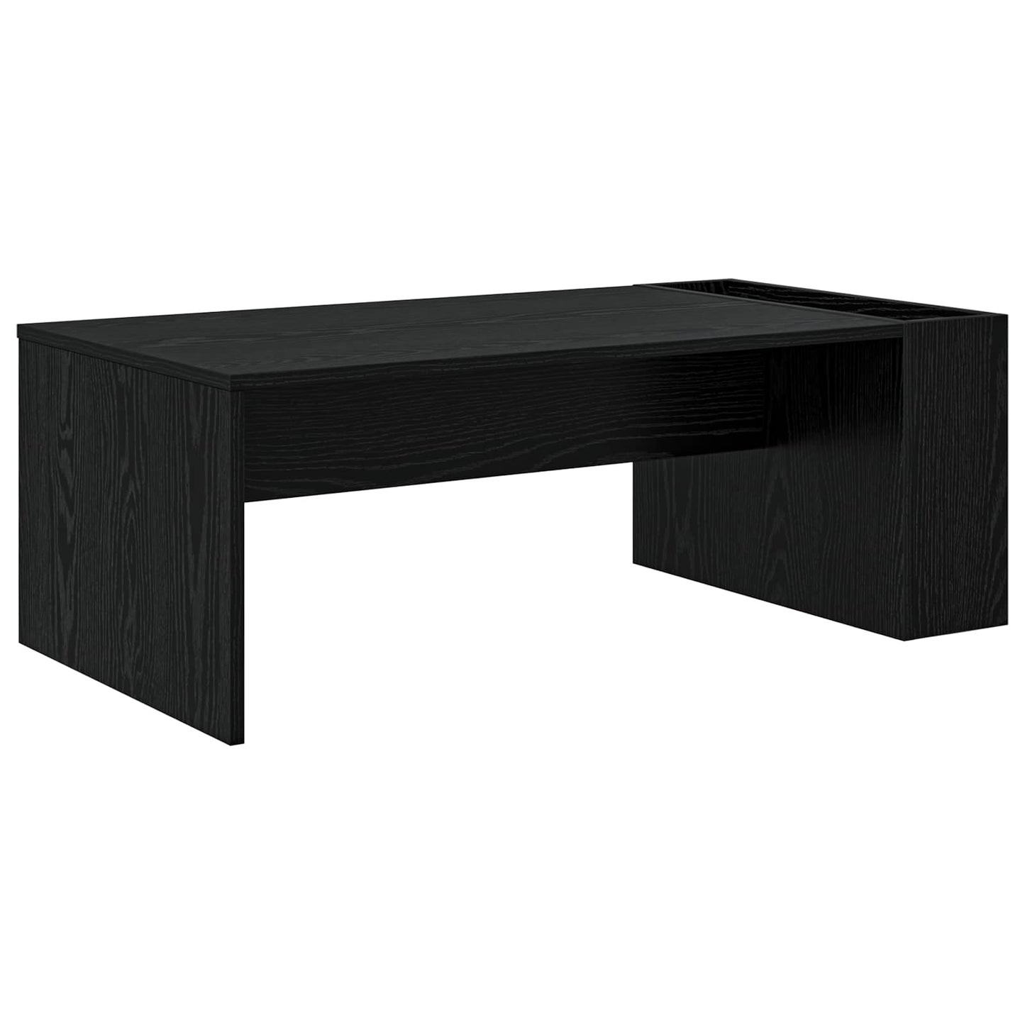 Salontafel Zwart Eiken 95 x 50 x 34 cm Bewerkt hout