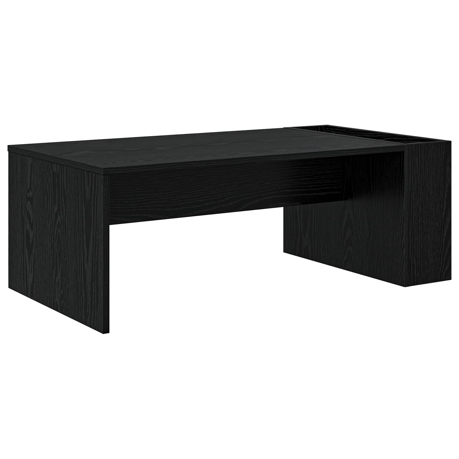Salontafel Zwart Eiken 95 x 50 x 34 cm Bewerkt hout