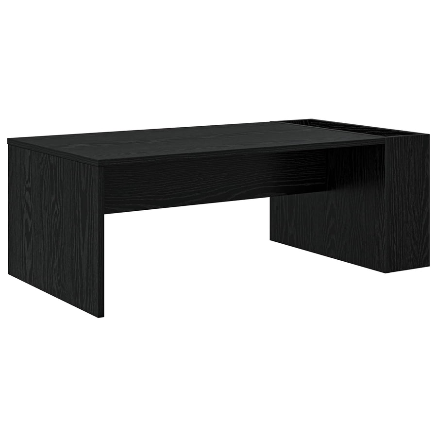 Salontafel Zwart Eiken 95 x 50 x 34 cm Bewerkt hout