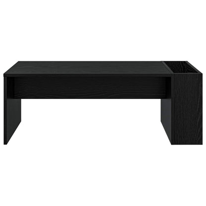 Salontafel Zwart Eiken 95 x 50 x 34 cm Bewerkt hout