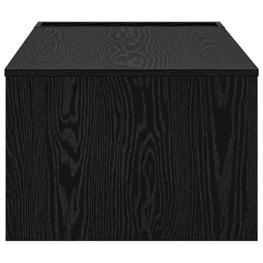 Salontafel Zwart Eiken 95 x 50 x 34 cm Bewerkt hout