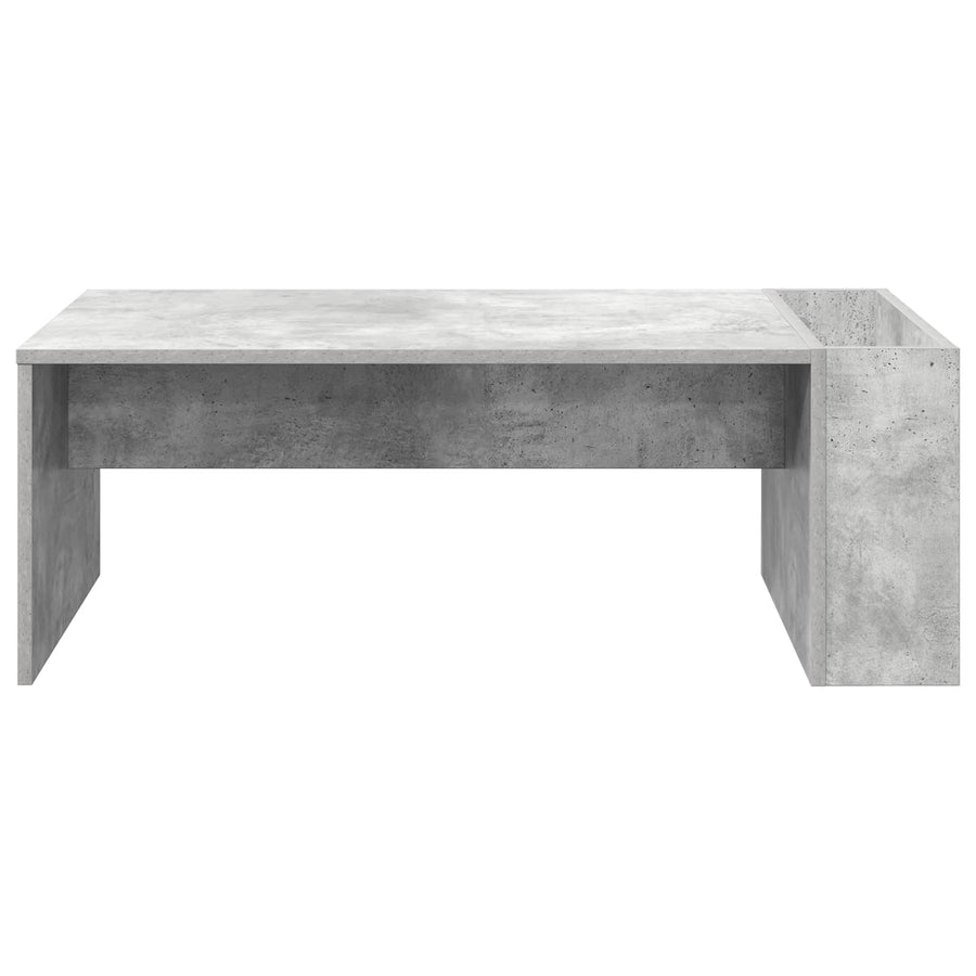 Salontafel Beton Grijs 95 x 50 x 34 cm Bewerkt hout