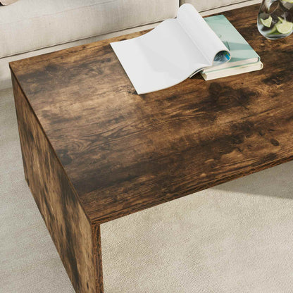 Salontafel Gerookt eiken 95 x 50 x 34 cm Bewerkt hout