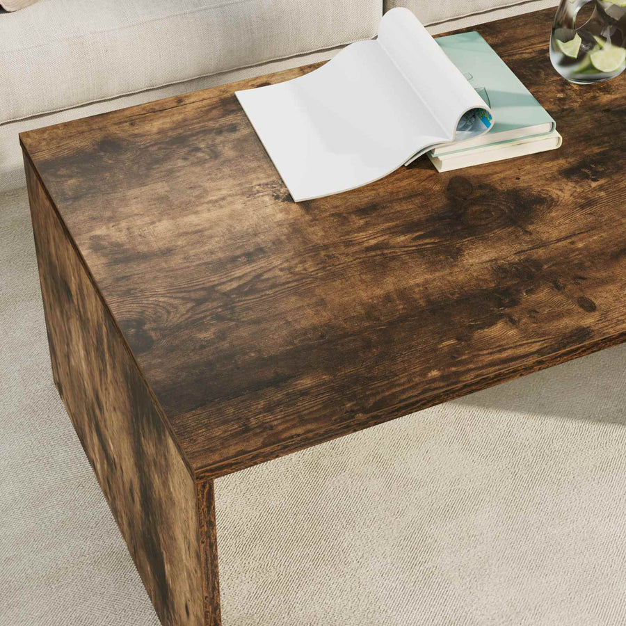 Salontafel Gerookt eiken 95 x 50 x 34 cm Bewerkt hout