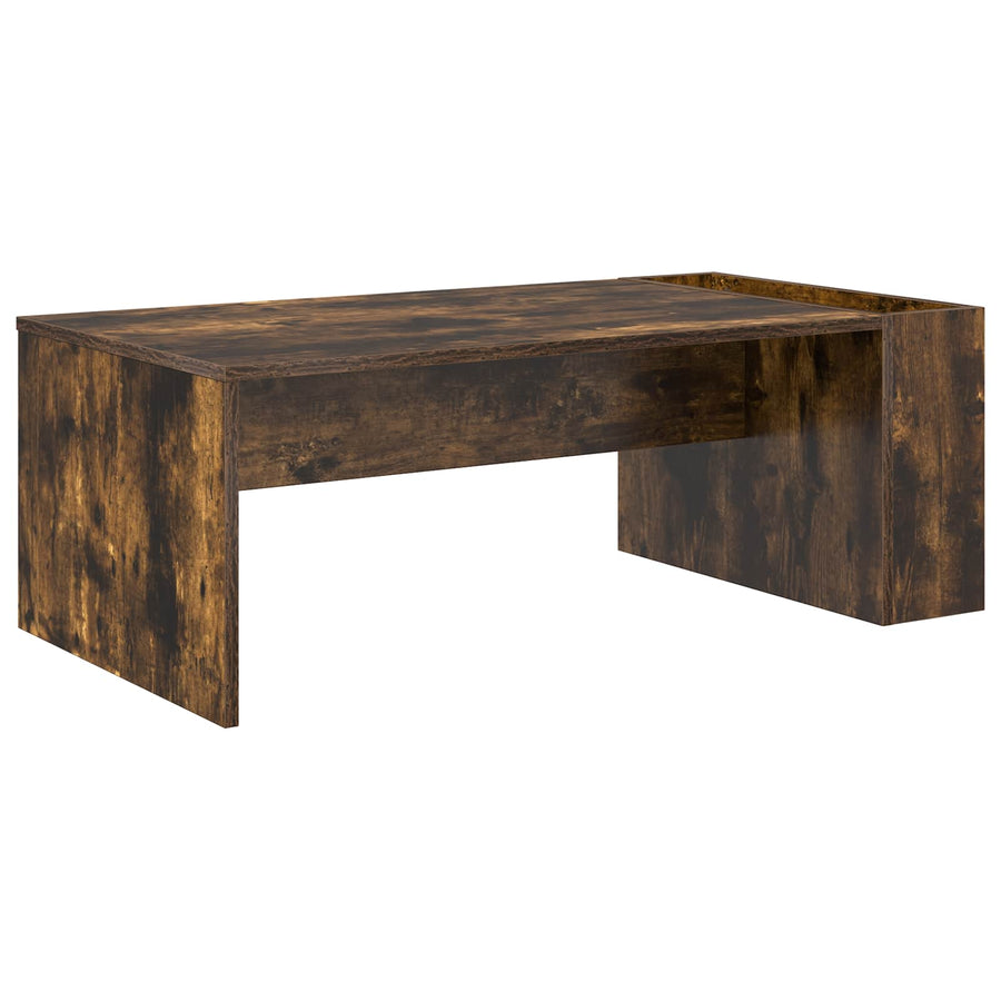 Salontafel Gerookt eiken 95 x 50 x 34 cm Bewerkt hout