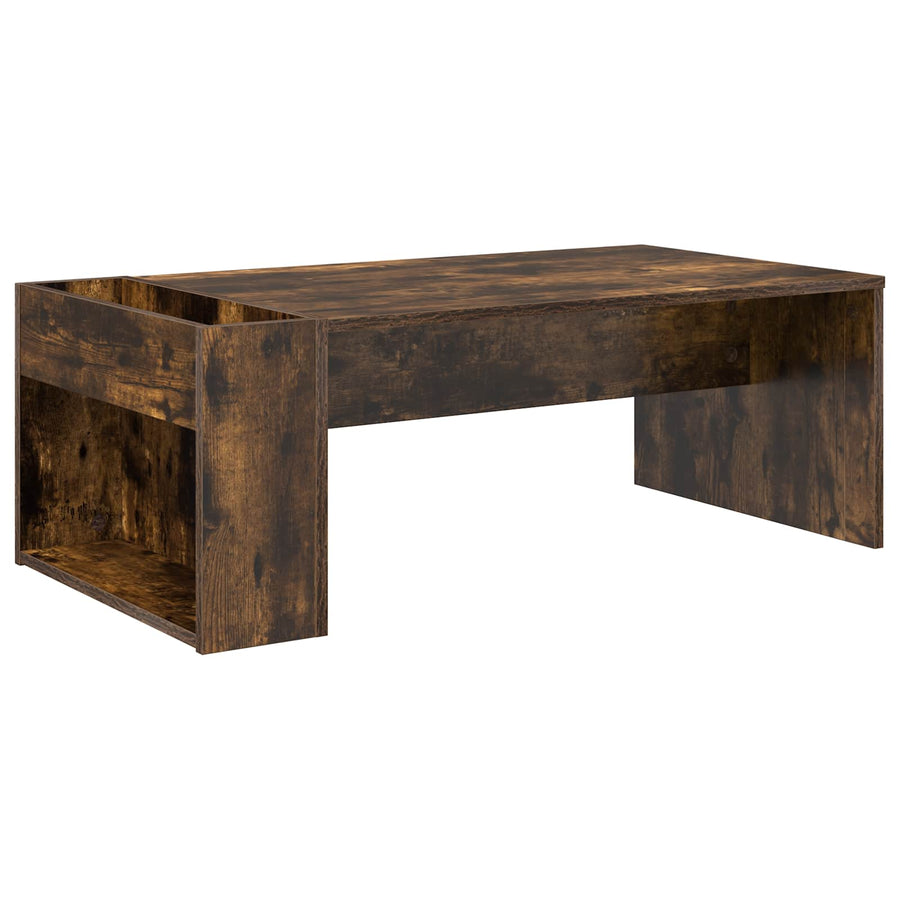 Salontafel Gerookt eiken 95 x 50 x 34 cm Bewerkt hout