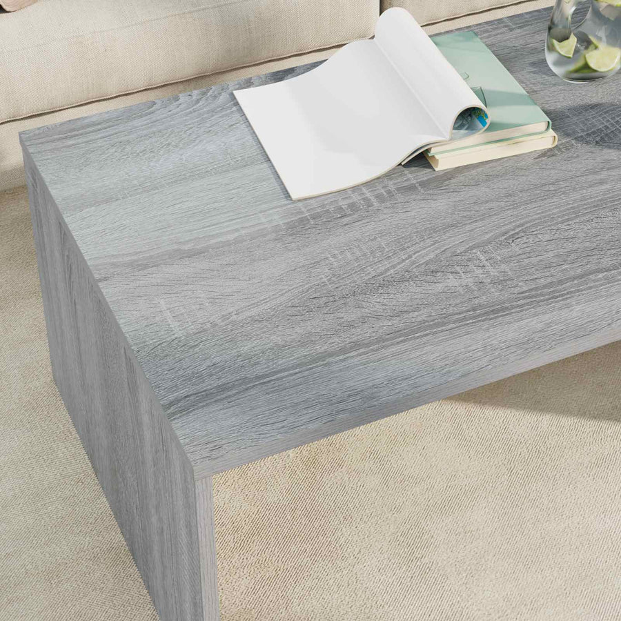 Salontafel Grijs Sonoma 95 x 50 x 34 cm Bewerkt hout