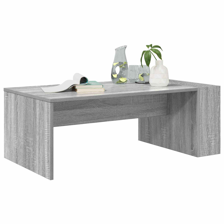Salontafel Grijs Sonoma 95 x 50 x 34 cm Bewerkt hout