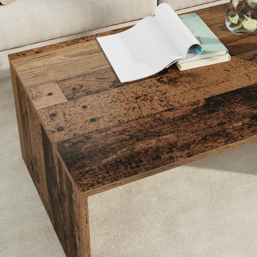 Salontafel Oudhout 95 x 50 x 34 cm Bewerkt hout