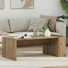 Salontafel bewerkt hout 95x50x34 cm eiken