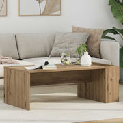 Salontafel bewerkt hout 95x50x34 cm eiken