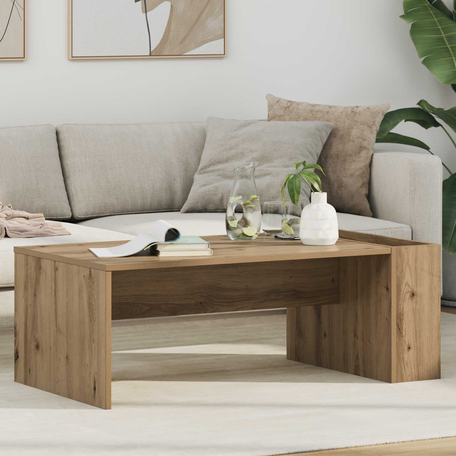 Salontafel Artisan Eiken 95 x 50 x 34 cm Bewerkt hout