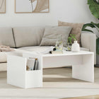 Salontafel 90x45x35 cm wit bewerkt hout