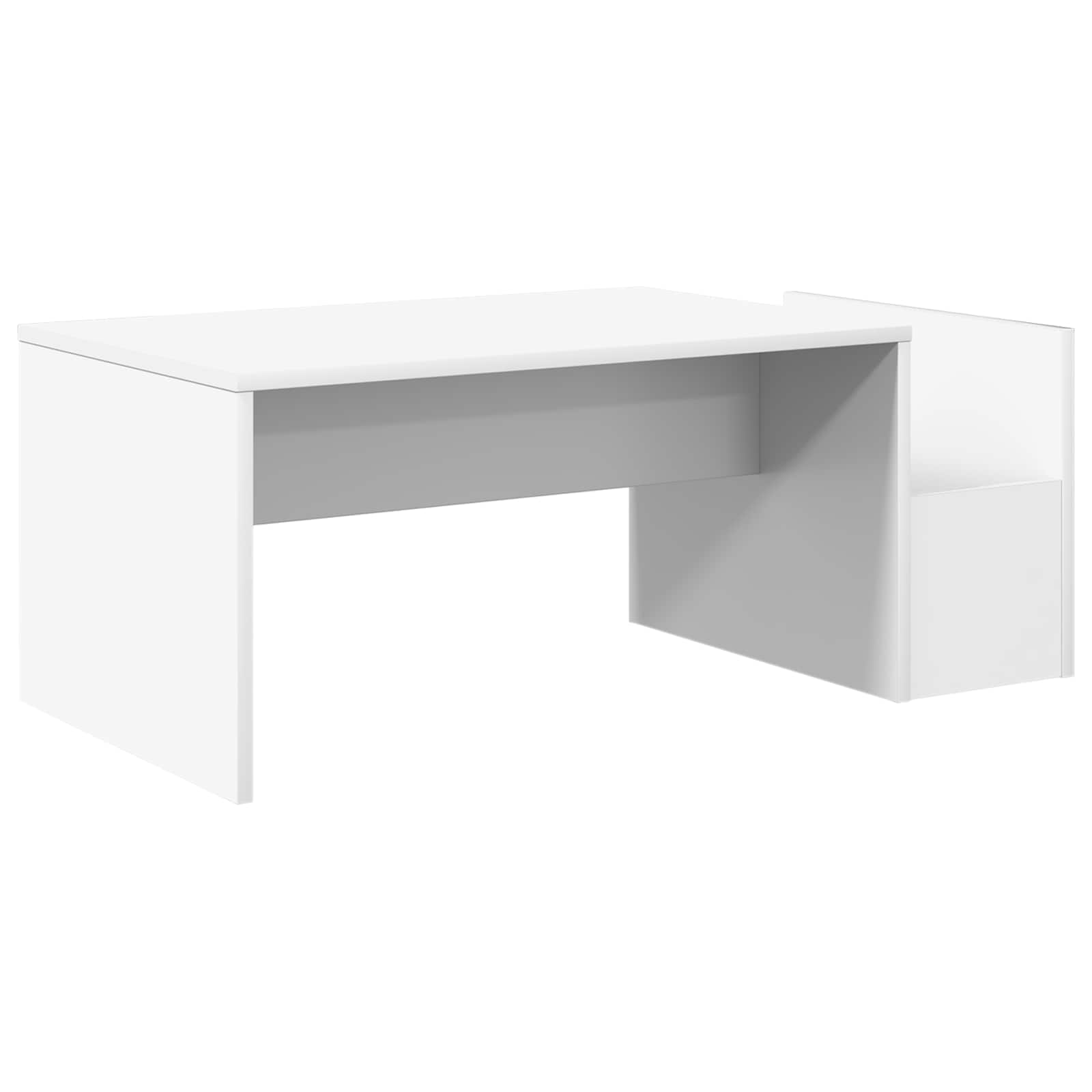 Salontafel Wit 90 x 45 x 35 cm Bewerkt hout