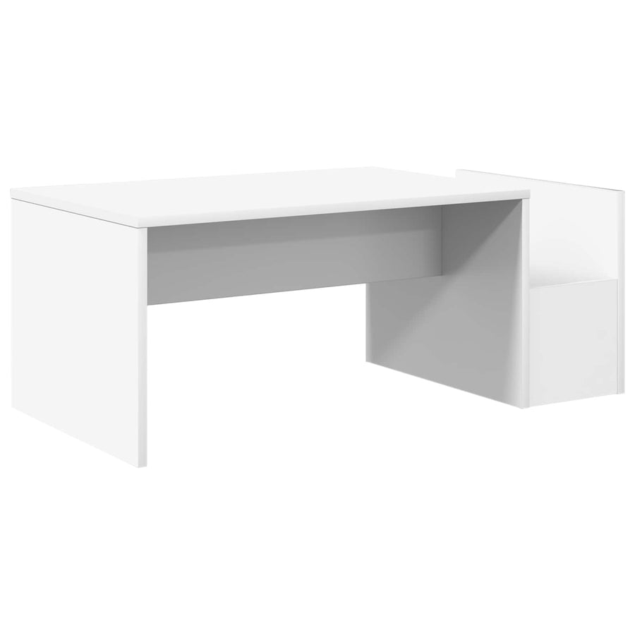 Salontafel Wit 90 x 45 x 35 cm Bewerkt hout