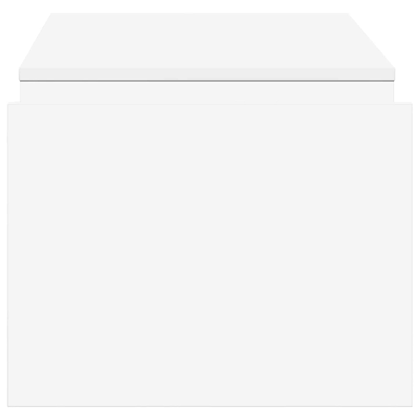 Salontafel Wit 90 x 45 x 35 cm Bewerkt hout