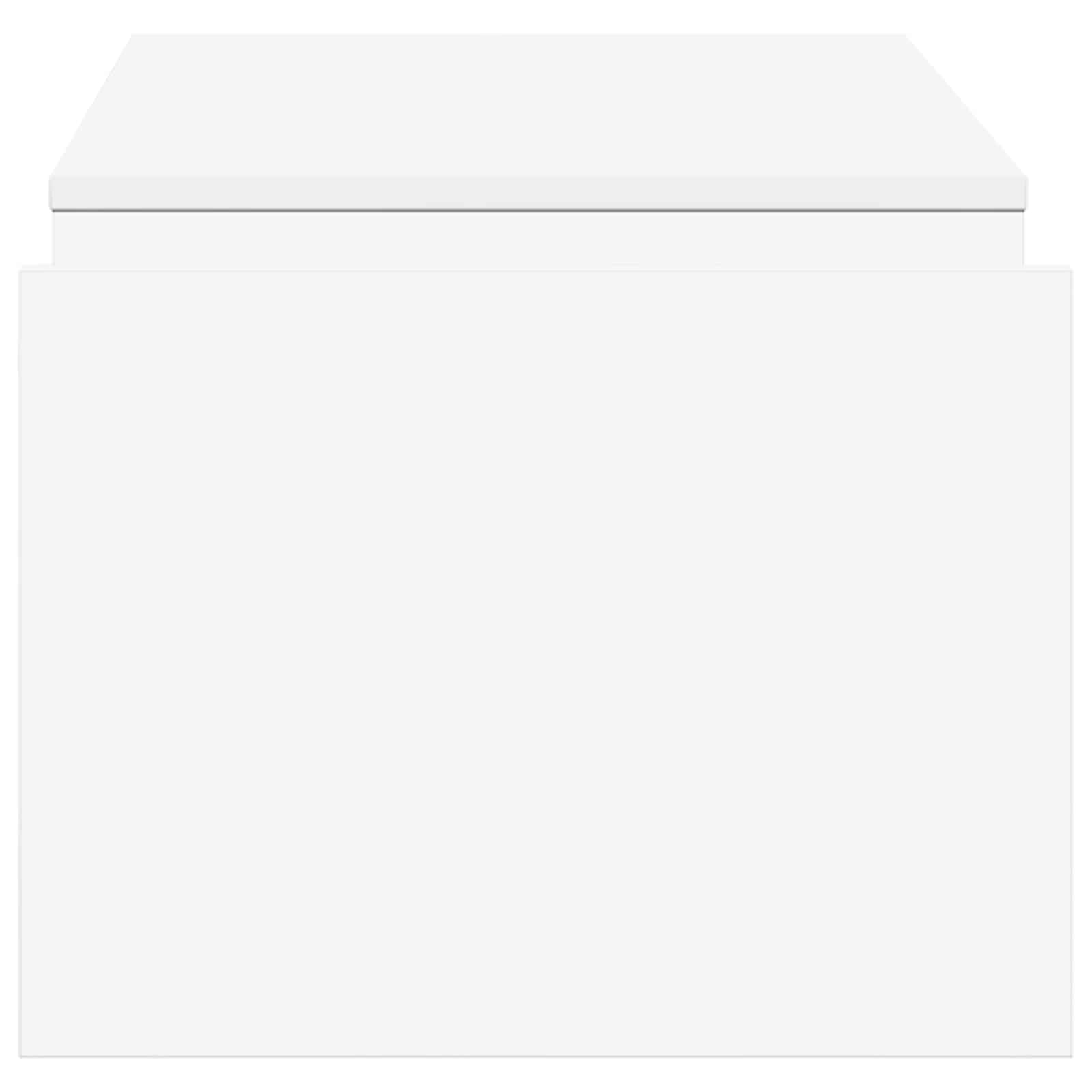 Salontafel Wit 90 x 45 x 35 cm Bewerkt hout