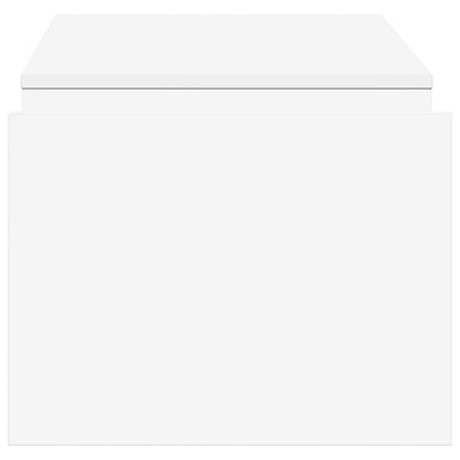 Salontafel Wit 90 x 45 x 35 cm Bewerkt hout